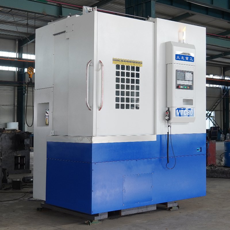 VTC80 CNC Vertical Lathe Large Vertical CNC Lathe Stainless Steel Protection Auto Wheel Flange